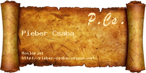 Pieber Csaba névjegykártya